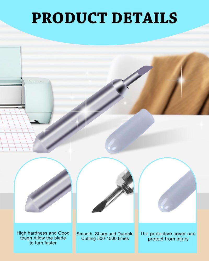 UCEC 10PCS Cutter Blades Compatible with Cricut Joy & Joy Xtra Cutting Machine, Paper Cutter Replacement Standard Blade 45°Cutting Vinyl Fabric, Craft Accessories for DIY Projects - Image 4